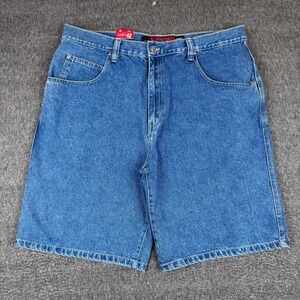 Vintage Webs Jean Shorts Mens 42 Blue Baggy Wide Leg Cargo Skate Grunge NWT